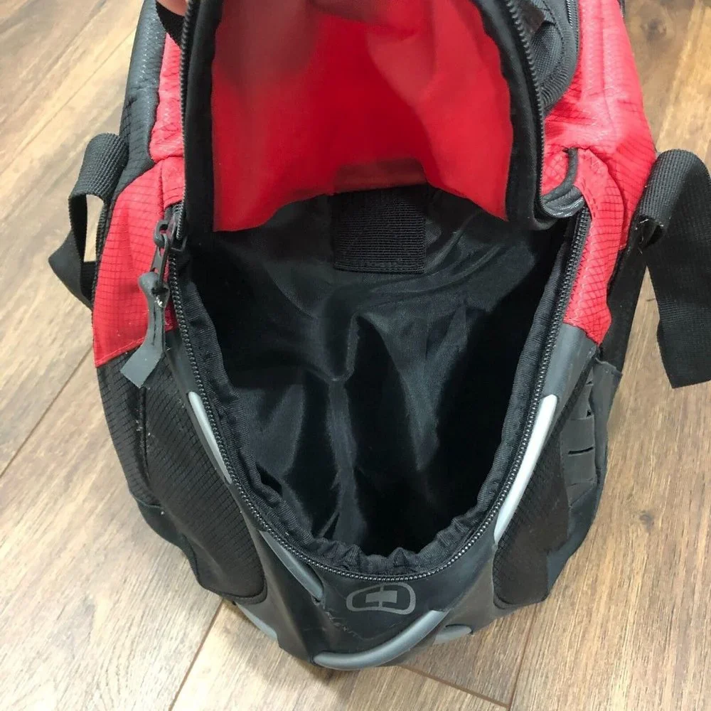 OGIO Athletics Travel Red Black Duffle Bag Flex Form Performance Equipment 50L